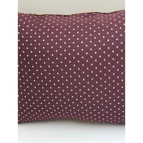 Croscill Home Tapestry Accent Pillow Boudoir Burgundy Gold Fringe Rectangular - Picture 9 of 12